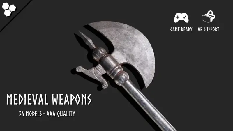 Medieval Weapons Bundle (Medieval Weapons, Melee Weapons, Fantasy Weapons)
